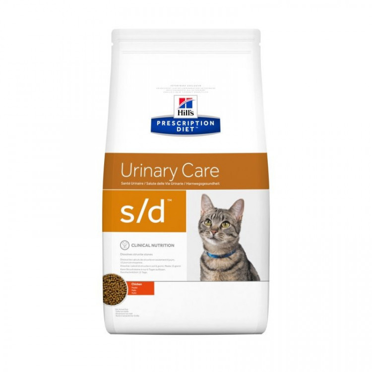 Hill's Prescription Diet s/d Urinary Care сухой диетический корм для кошек для поддержания здоровья мочевыводящих путей с курицей - 5 кг
