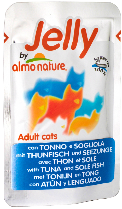 Almo Nature Classic Nature Jelly Adult Cat Tuna & White Baitпаучи для взрослых кошек с тунцом и сардинками в натуральном желе - 55 г