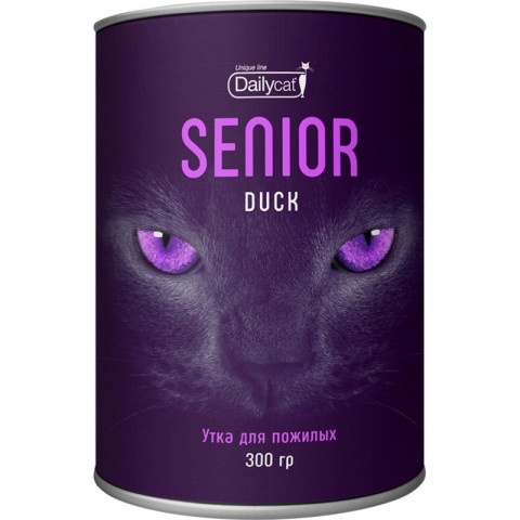 Сухой корм Dailycat Unique line Senior для пожилых кошек с уткой - 300 г