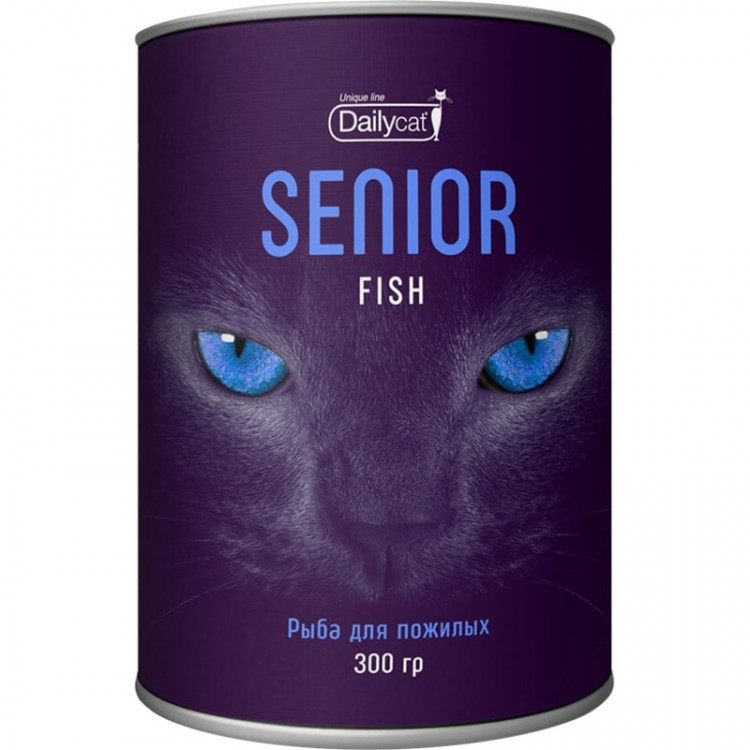 Сухой корм Dailycat Unique line Senior для пожилых кошек с рыбой - 300 г