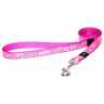 Поводок удлиненный для собак ROGZ Trendy M-16мм 1,8 м (Розовый)