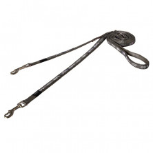 Rogz Перестежка для крупных собак 100-130-160 см HLM02Z, черная с серебристым