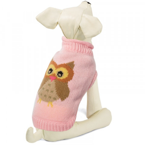 Triol свитер для собак "Сова", розовый L, 35 см