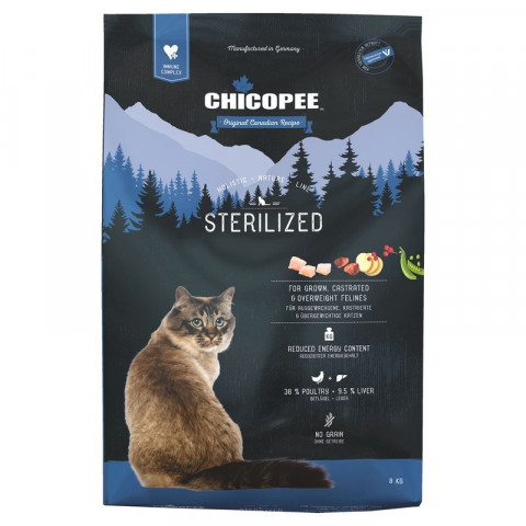 Chicopee HNL Cat Sterilized сухой корм для стерилизованных кошек - 8 кг