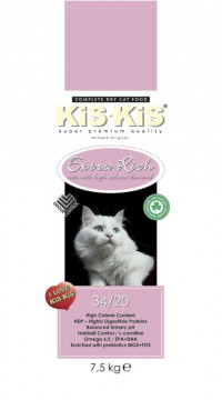 KiS - KiS Extra Rich корм для кошек с привередливым и чувствительным пищеварением - 7.5 кг