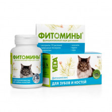 Veda Фитомины функциональный корм для кошек с фитокомплексом для зубов и костей- 50 г