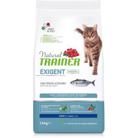 Trainer Natural Cat Exigent Adult With Blue Fish сухой корм с пеламидой для привередливых кошек 1,5 кг