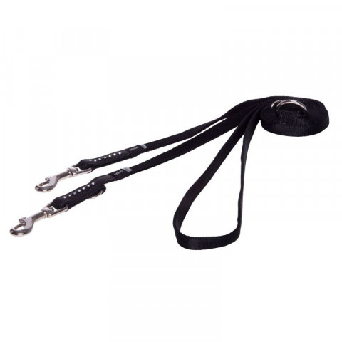 Поводок перестежка для собак ROGZ Luna XS-11мм 2 м (Черный HLM500A)