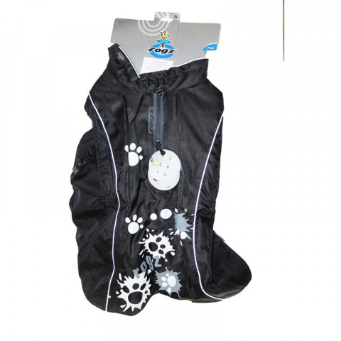 Rogz попона утепленная, длина спины собаки 48 см черная с белым 1 ш