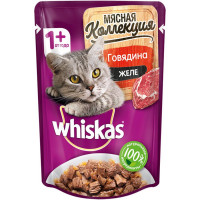Whiskas Meaty влажный корм для кошек Мясная коллекция с говядиной в паучах - 85 г