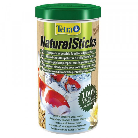 Tetra Natural Sticks корм растительный для прудовых рыб в виде палочек в форме червя  -  1 л - 135 г