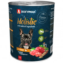 Зоогурман Holistic влажный корм для взрослых собак всех пород с уткой, индейкой и картофелем - 350 г