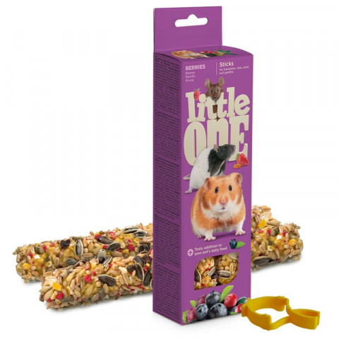 Little One палочки для хомяков, крыс, мышей и песчанок с ягодами 2 шт - 60 г 1 ш
