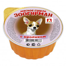 Влажный корм Зоогурман для взрослых собак мелких и средних пород с кроликом - 100 г