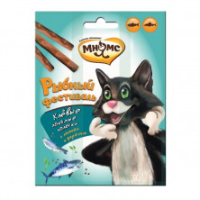 Лакомые палочки Мнямс для кошек с лососем и форелью "Рыбный фестиваль" - 3x4 г 1 ш