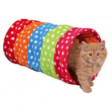Тоннель Trixie для кошек в горошек 25х50 см флисовый 1 ш