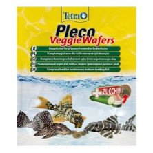Tetra Pleco Veggie Wafers корм пластинки для донных рыб с добавлением цуккини  -  15 г - 15 г
