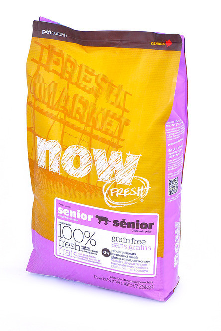 NOW Fresh Grain Free сухой беззерновой корм для пожилых кошек и кошек, склонных к избыточному весу с индейкой, уткой и овощами - 7.26 кг