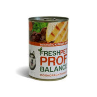 Freshpet Prof Balance влажный корм для собак всех пород с курицей, печенью и гречкой в консервах - 410 г