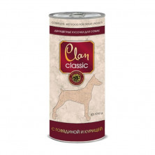 Clan Classic влажный корм для собак кусочки в соусе с говядиной и курицей в консервах - 1,25 кг