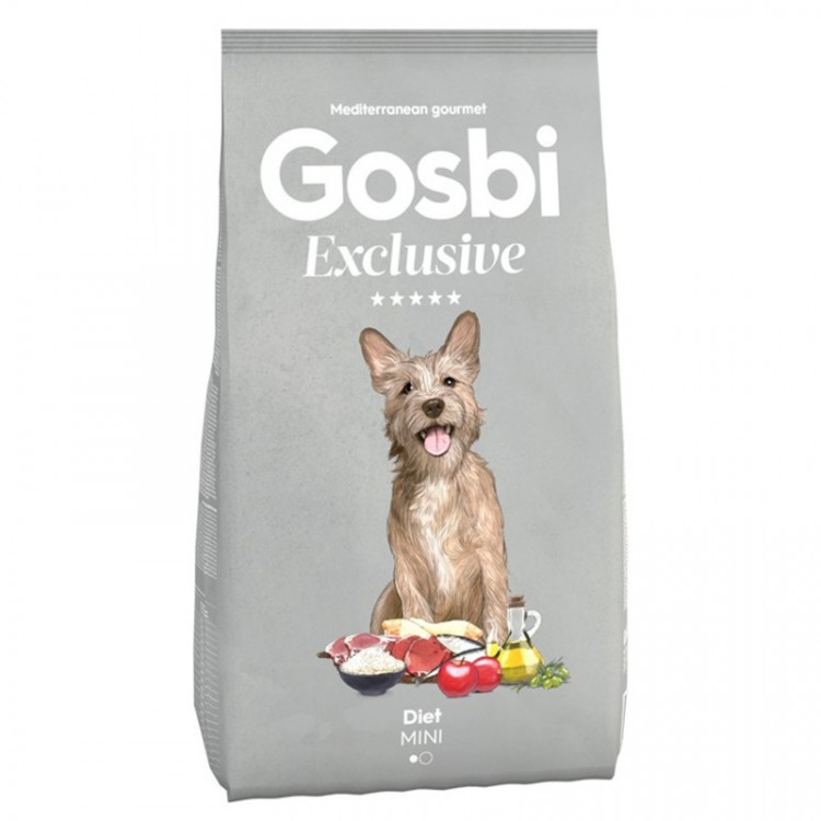 Сухой корм Gosbi Exclusive для взрослых собак мелких пород, склонных к избыточному весу, с курицей - 7 кг