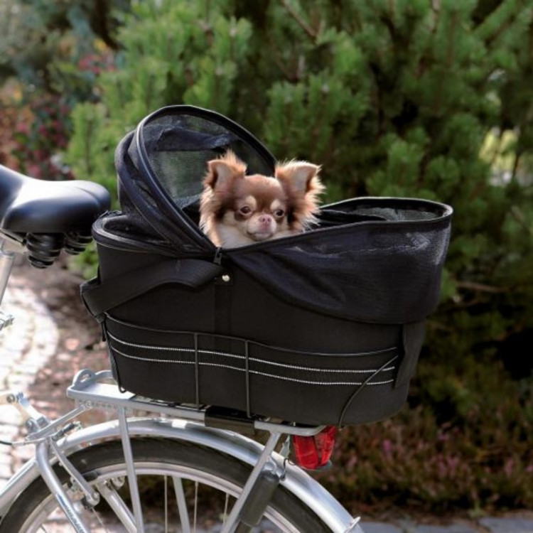 Сумка-переноска Trixie для собак для велоперевозок 29х42х48 см черная 1 ш