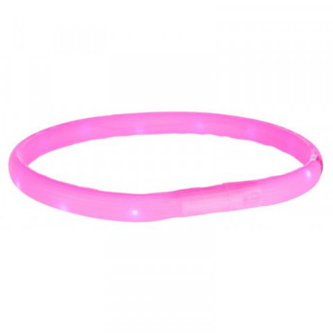 Кольцо Trixie для собак мигающее с USB L–XL 70 см/ф18 мм розовое 1 ш