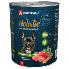 Зоогурман Holistic влажный корм для взрослых собак всех пород с цыпленком, горошком и шпинатом - 350 г