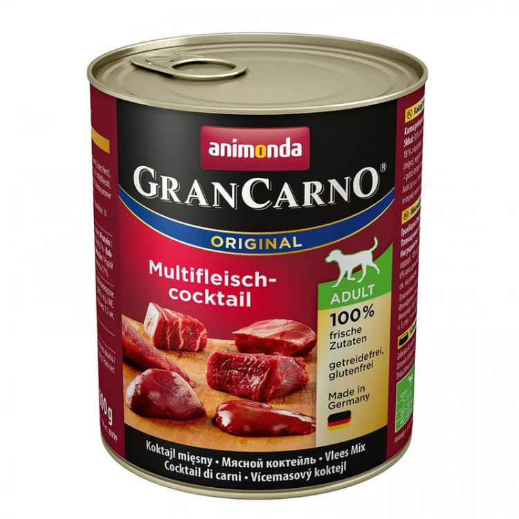 Влажный корм Animonda GranCarno для взрослых собак - мясной коктейль - 800 г