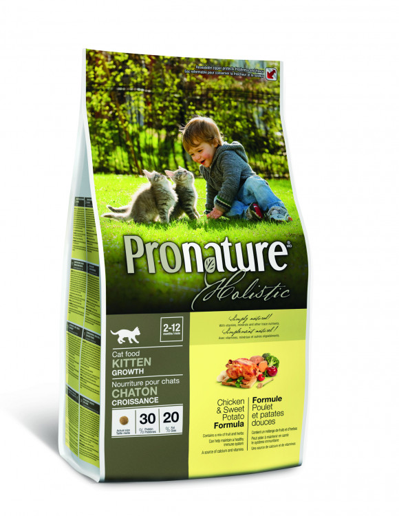 Pronature Holistic для котят с курицей и сладким картофелем - 2,72 кг