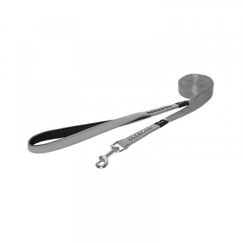 Rogz Поводок светоотражающий для маленьких собак 180 см, ширина 11 мм HLL51A, серый с черным орнаментом