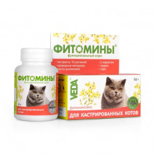 Veda Фитомины функциональный корм для кастрированных котов- 50 г