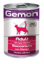 Gemon Cat консервы для кошек кусочки говядины - 415 г