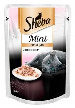 Sheba влажный корм для кошек в мини-порциях с лососем 50 г