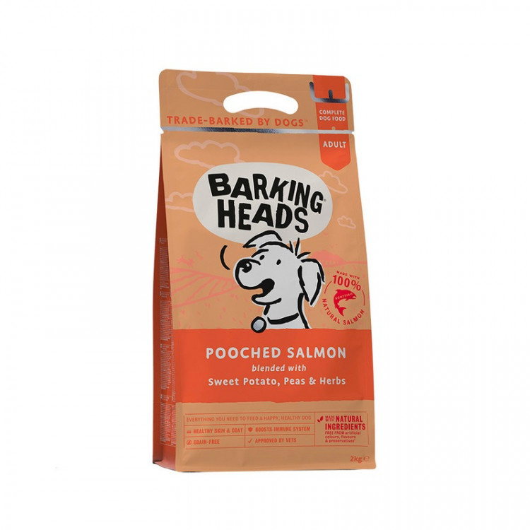 Сухой беззерновой корм Barking Heads Pooched Salmon для взрослых собак с лососем и картофелем - 2 кг