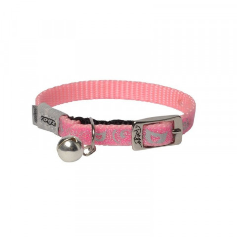 Ошейник для кошек ROGZ SparkleCat XS-8мм 165-230 мм (Розовый CB252K) 1 ш