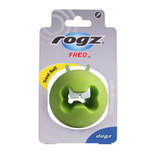Rogz мяч пупырчатый с отверстием для лакомств для массажа десен, 68 мм, FR02L, лайм