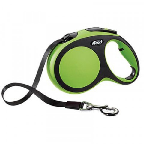 Рулетка Flexi New Comfort L (до 60 кг) лента 5 м черный/зеленый