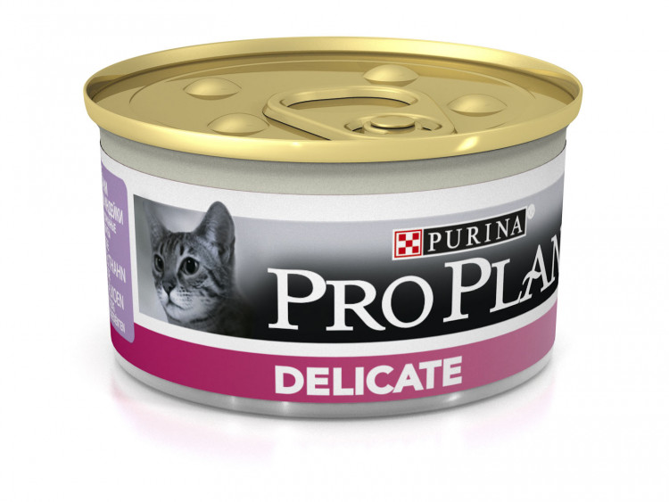 Влажный корм Purina Pro Plan Delicate для взрослых кошек с чувствительным пищеварением с индейкой - 85 г