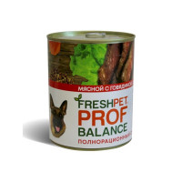 Freshpet Prof Balance влажный корм для собак всех пород с говядиной, сердцем и гречкой в консервах - 850 г