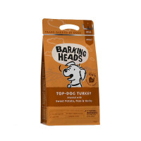 Сухой беззерновой корм Barking Heads Top-Dog Turkey для взрослых собак с индейкой и бататом - 2 кг