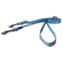 Поводок перестежка для собак ROGZ Reflecto M-16мм 2 м (Голубой HLM243Y)