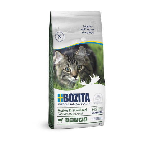 Bozita Active & Sterilized GF Lamb сухой беззерновой корм для стерилизованных и малоподвижных кошек с ягненком - 2 кг
