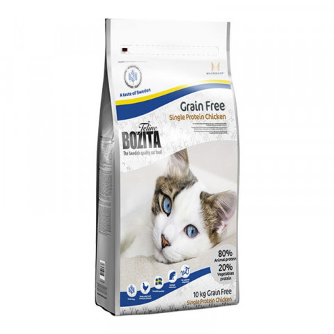 Bozita Funktion Grain Free Single Protein сухой беззерновой корм для взрослых кошек с курицей - 10 кг