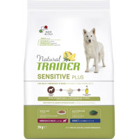 Trainer Natural Sensitive Plus гипоаллергенный сухой корм для взрослых собак средних и крупных пород с кониной 3 кг