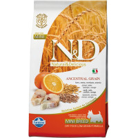Farmina N&D Low Grain Dog Codfish & Orange Adult Mini - 800 гр