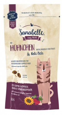 Bosch Sanabelle Snack подушечки с курицей и свеклой лакомство для кошек - 55 г