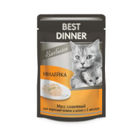 Best Dinner Exclusive паучи для кошек при восстановлении мусс сливочный с индейкой - 85 г