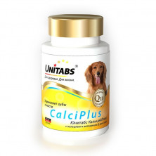 Unitabs CalciPlus с Q10 для собак 100 таб