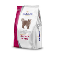 Sirius Сухой корм для взрослых кошек, лосось и рис - 1,5 кг